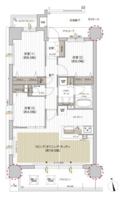 プレサンスロジェ姫路Ⅱ　　山陽電鉄「手柄駅」徒歩5分の間取り