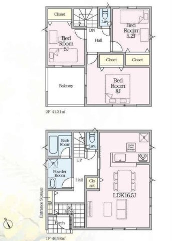 【間取り】 | 鴻巣市鴻巣第1　CRADLE GARDEN　新築戸建　全3棟　3号棟