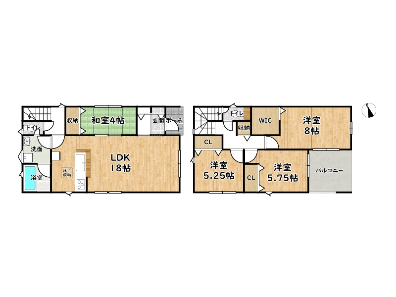勝原区山戸第4　2期/新築戸建の間取り