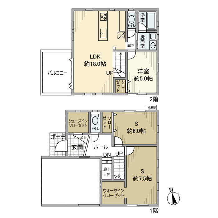 中島戸建の間取り