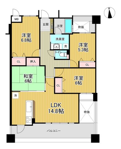 【間取り】 | 東峰マンション弥生が丘ステーションペサージュ