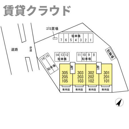 ルミエール更級の区画図