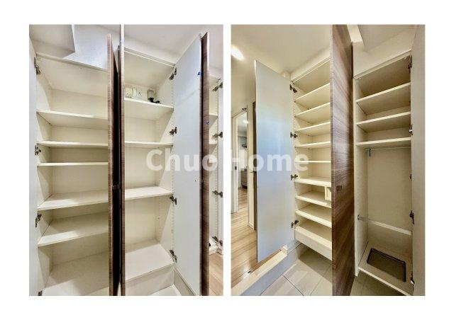 パレステージ浅草橋の玄関|【玄関】玄関には大型のシューズクローゼットを設置しておりますのでいつでもスッキリりとした空間を保てます。玄関周りを清潔に使うのはとても大事なことですよね。