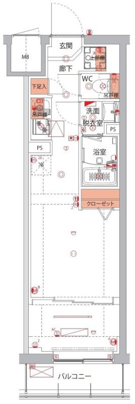 ハーモニーレジデンスパレスフロントの間取り