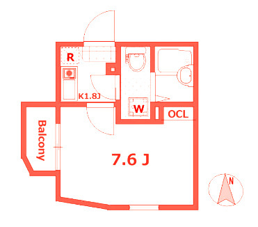 ラッフルズ・プレイスの間取り|2面採光で陽当たり良好♪