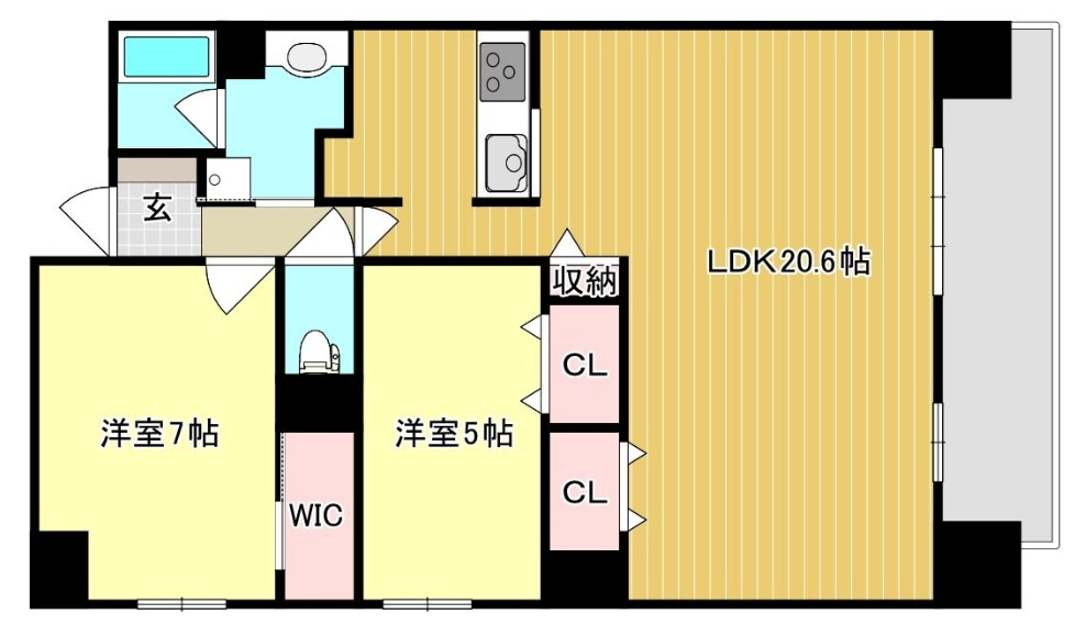 デュオプレステージ姫路マークスフォート　JR「姫路駅」徒歩15分の間取り