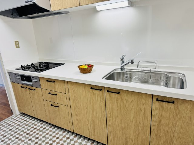 グリーンヒル寺田　１２５号棟のキッチン|～新規交換済、使い勝手の良いシステムキッチン～