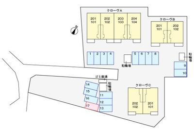 【駐車場】 | クローヴB棟