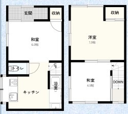 東久留米駅利用　3K中古戸建の間取り