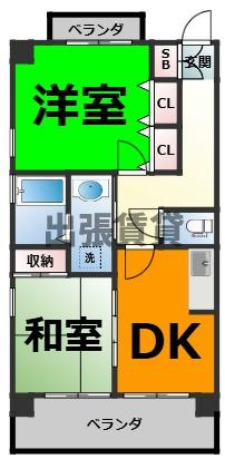 仲介手数料0円！！センタースクエア師勝 の間取り
