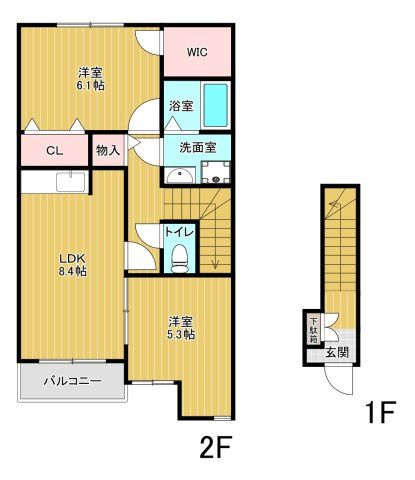 アムール魚住の間取り
