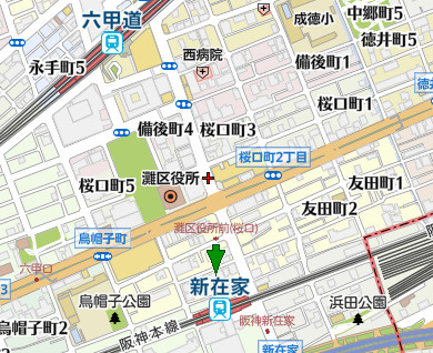 ランデージ南六甲の地図