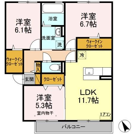 【間取り】 | PARK HILLSMIYAKO D