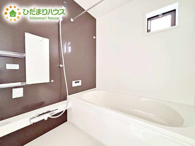 【浴室】 | ひたちなか市足崎2期　新築戸建 | 今日も１日お疲れでした。広いお風呂で疲れを癒してください。
