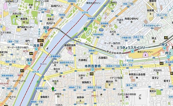 ミュゲ浅草の地図