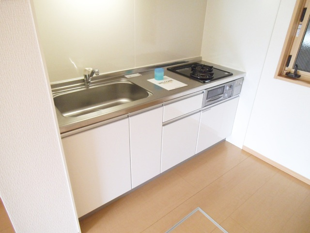 リバレイン浮間Ⅱのキッチン|2口のガスシステムキッチン！