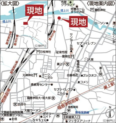 【地図】 | Cradle garden　瀬上町第２０　２号棟 | ★内覧予約で新米2kg★