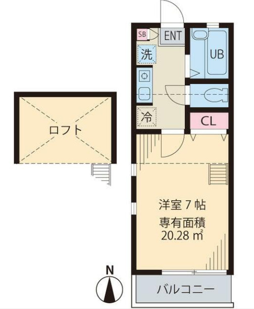 小平市学園東町３丁目のアパートの間取り