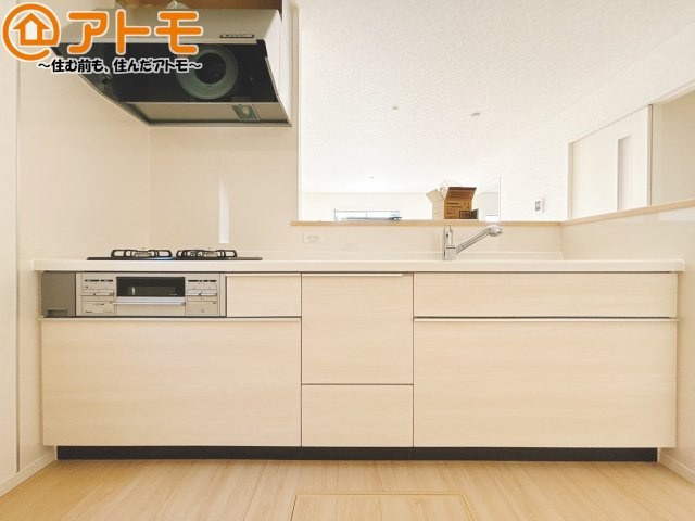 【キッチン】 | 焼津市南小川第1　新築戸建　4号棟 | 大容量システムキッチン♪お料理スペースやシンク広々！毎日の家事をしっかりサポート♪