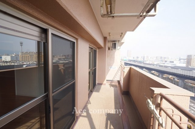 【バルコニー】 | シャトー第2八戸ノ里 | 東向きのバルコニー☆眺望良好です☆