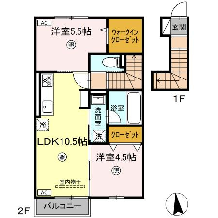 ラクードシャCの間取り