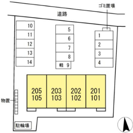ラクードシャCの区画図