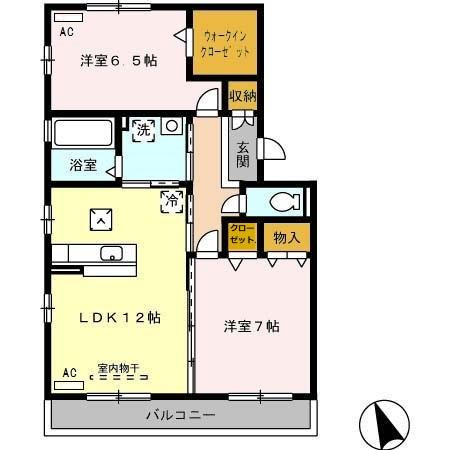 レジデンス芦原 B棟の間取り