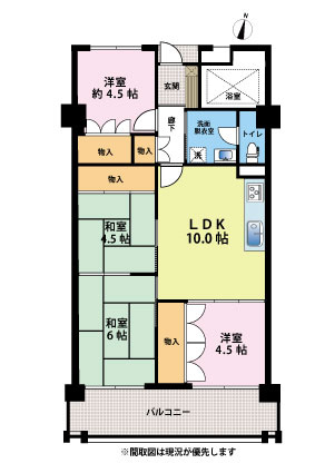 ホワイトピア周船寺の間取り