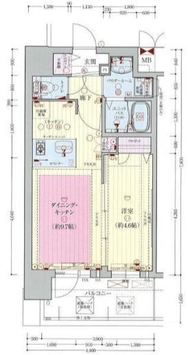プレサンス四天王寺前夕陽ヶ丘の間取り