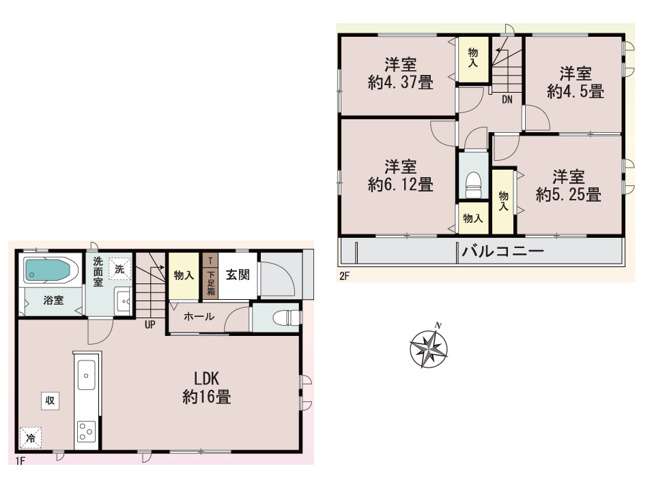 【間取り】 | 志木市中宗岡2丁目　新築一戸建住宅　全1棟　(志木本店) | ファミリーに嬉しい4LDKのゆとりある住空間。