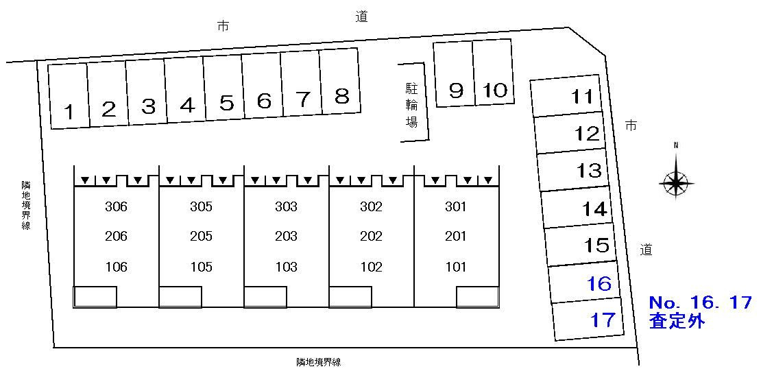 ウイングコートの区画図