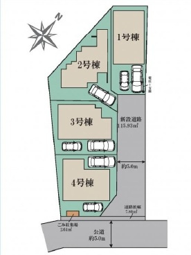 ブルーミングガーデン北松戸の区画図