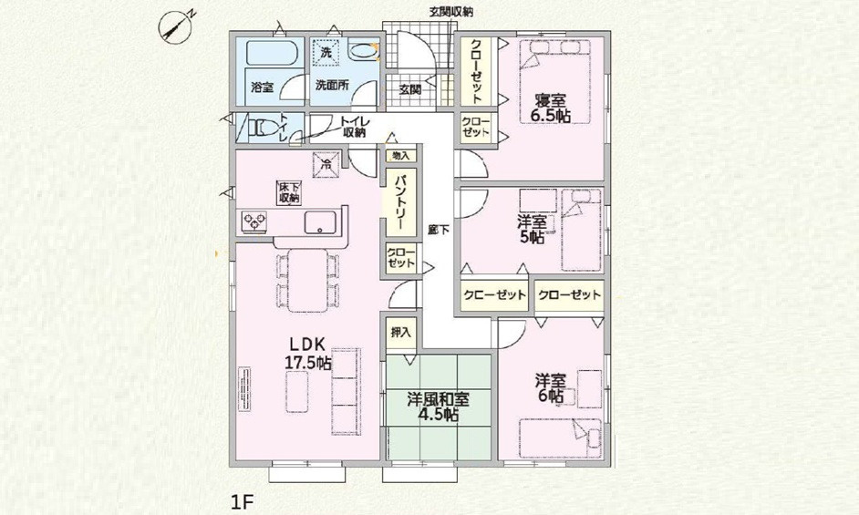 東広島市八本松飯田４丁目　新築一戸建て(全4棟)の間取り