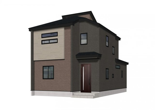 【外観パース】 | 牛久市田宮町16期　新築戸建 | 牛久駅徒歩11分で通勤・通学も安心です(*^^*)