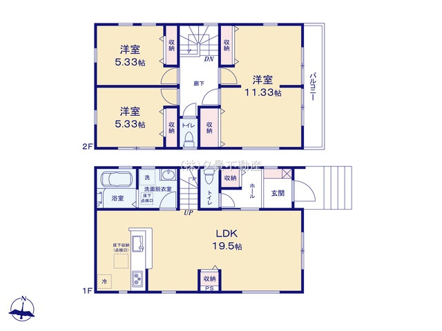 《仲介手数料無料》岩槻区大字徳力506-2新築一戸建てリーブルガーデンの間取り