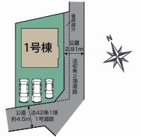 川越市上戸新町　新築分譲　東武東上線『霞ヶ関駅』徒歩10分　【上戸小学区】の区画図