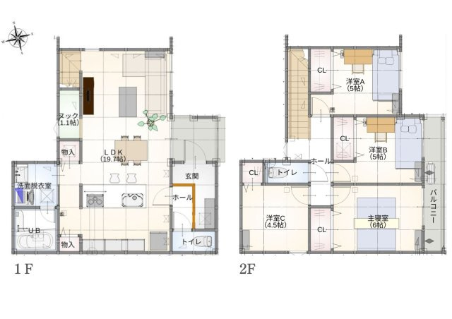 静岡市葵区新伝馬２丁目１期の間取り