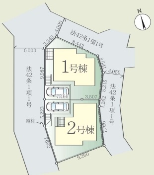 松戸市千駄堀新築戸建（千駄堀１期）の区画図|2棟販売中！