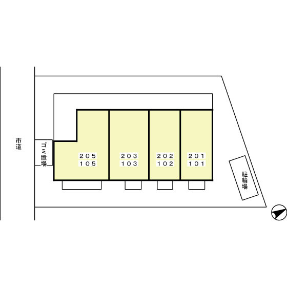 グリーンヴィレッジの区画図