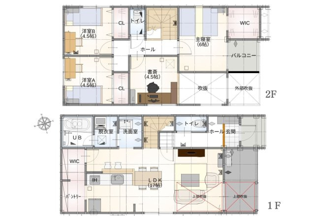 ＼新築モデルハウス／　好評販売中！　静岡市葵区新伝馬１期　全２邸の間取り