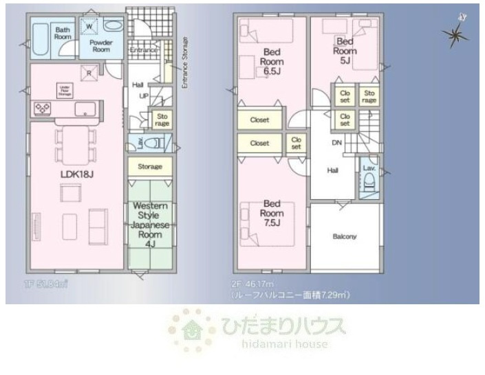 野田市野田第11　新築戸建　1号棟の間取り|2026年5月完成予定です(^^)/是非お問い合わせ下さい！！