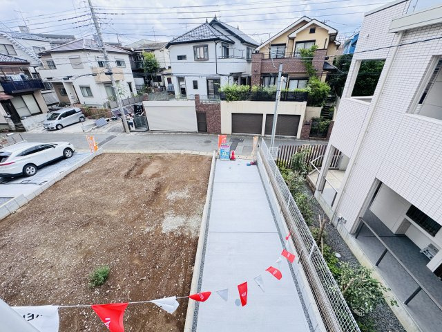 松戸市緑ヶ丘２丁目新築戸建【緑ヶ丘小学校：3分】の展望|バルコニーより道路側眺望