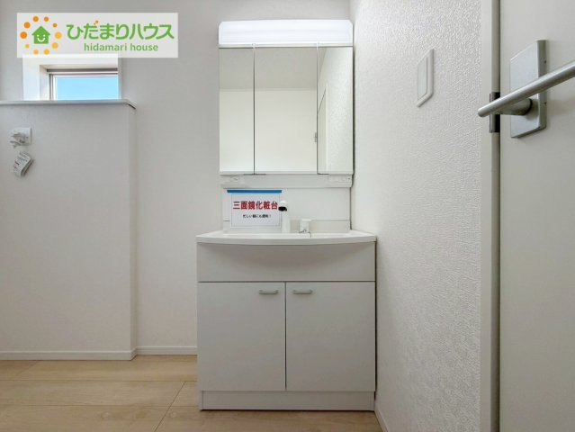 いわき市小名浜下神白第３　新築戸建　2号棟の独立洗面台|シンプルで使い勝手の良い独立洗面台！