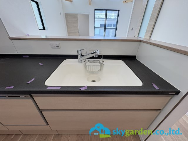 茅ヶ崎市緑が浜　新築戸建　全2棟1号棟のキッチン|キッチンシンク