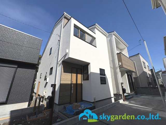 茅ヶ崎市緑が浜　新築戸建　全2棟1号棟の外観|外観もきれいです