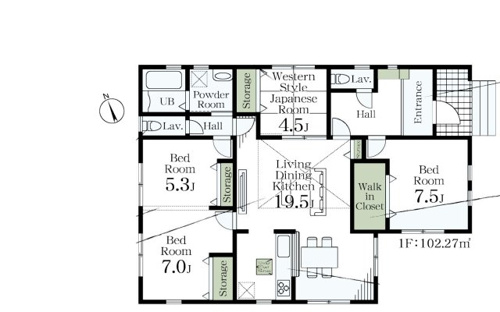 Livele Garden.S　加須市日出安　新築戸建　全3棟　1号棟の画像
