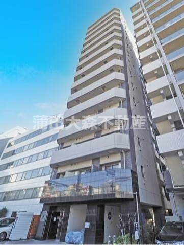 XEBEC蒲田Station-exz.(ジーベックカマタステーションエグゼの外観|2014年1月築　RC鉄筋コンクリート造地上14階建て1K～2LDK総戸数73戸　
東京都大田区西蒲田8丁目　JR京浜東北線蒲田駅近徒歩2分の分譲賃貸マンション