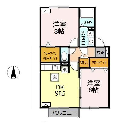 セジュールＡＭＡＮＯⅡの間取り