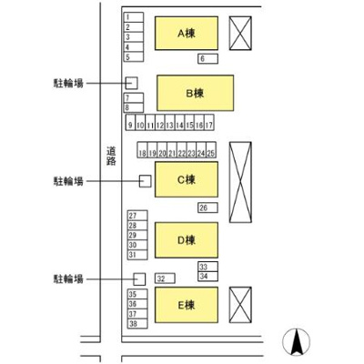 【区画図】 | シャトル春水 B棟
