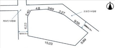 守口市南寺方中通3丁目　土地の区画図